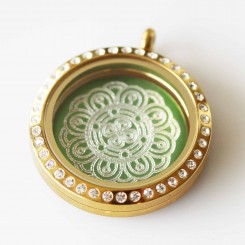 Beautiful Mandala - Locket & Plate Set - 3cm